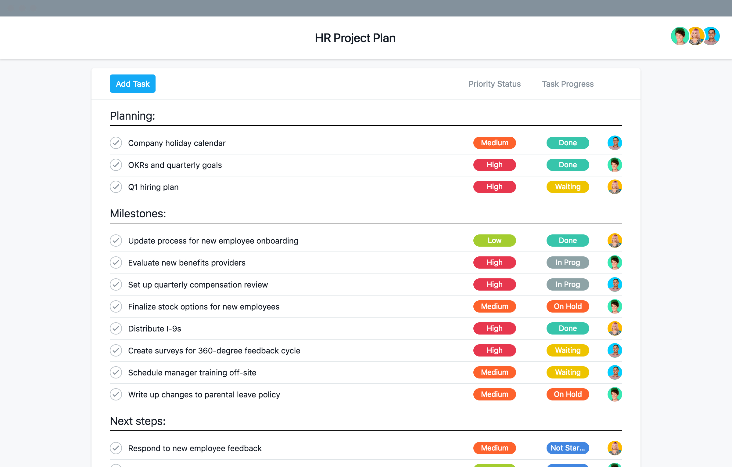 Basic Template For Human Resources Projects · Asana With Hr Management Report Template