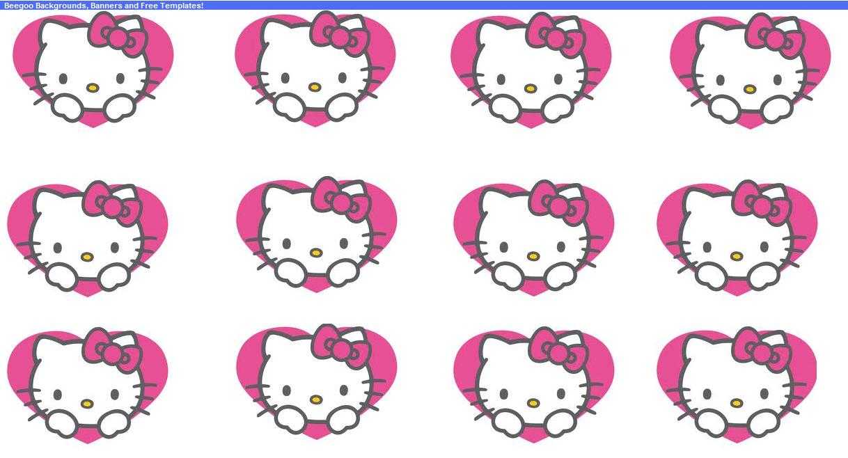 Beegoo Designs: "hello Kitty Hearts" Background & "hello Regarding Hello Kitty Banner Template