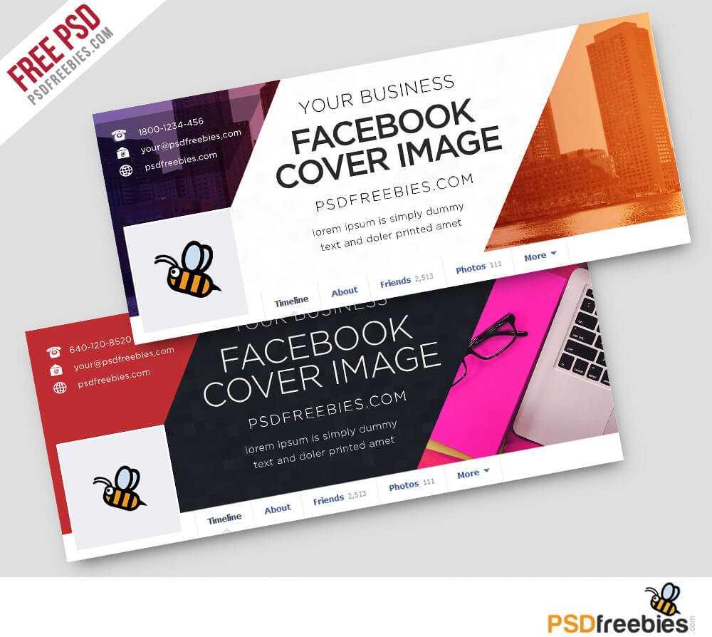 Best Free Facebook Timeline Cover Psd Templates Pertaining To Photoshop Facebook Banner Template