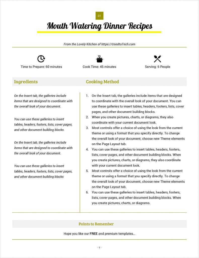 Best Looking Full Page Recipe Card In Microsoft Word - Used throughout Full Page Recipe Template For Word Best Looking Full Page Recipe Card In Microsoft Word – Used Throughout Full Page Recipe Template For Word