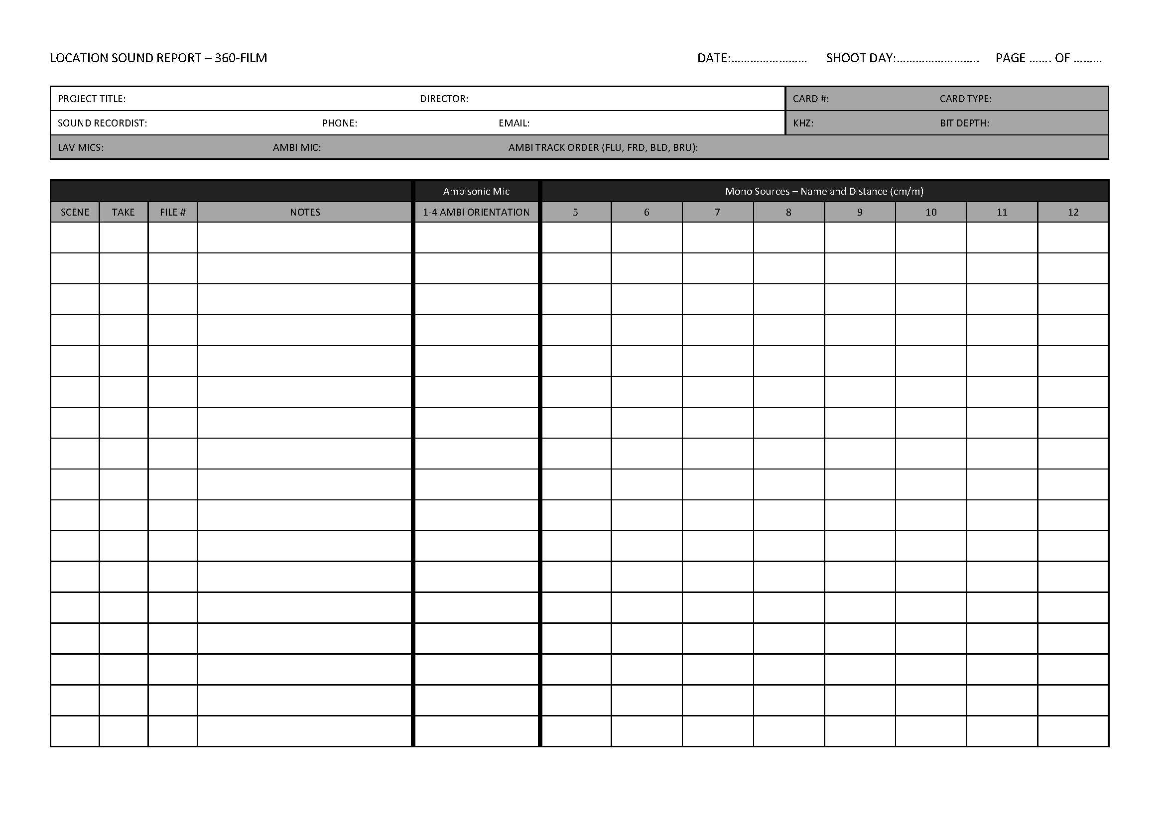 Beyond Reality Pertaining To Sound Report Template