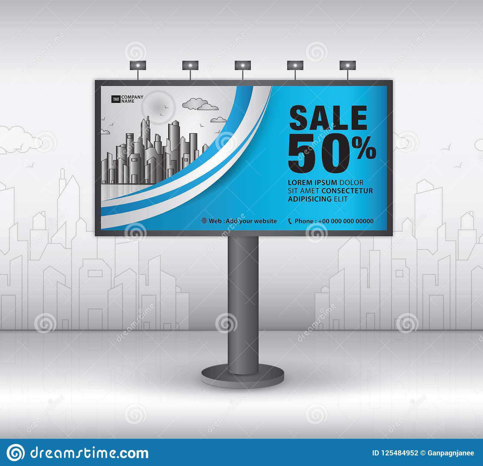 Billboard Banner Template Vector Design, Advertisement Pertaining To Outdoor Banner Template