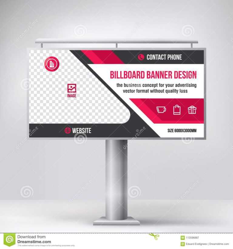 Billboard Design, Template Banner For Outdoor Advertising Within