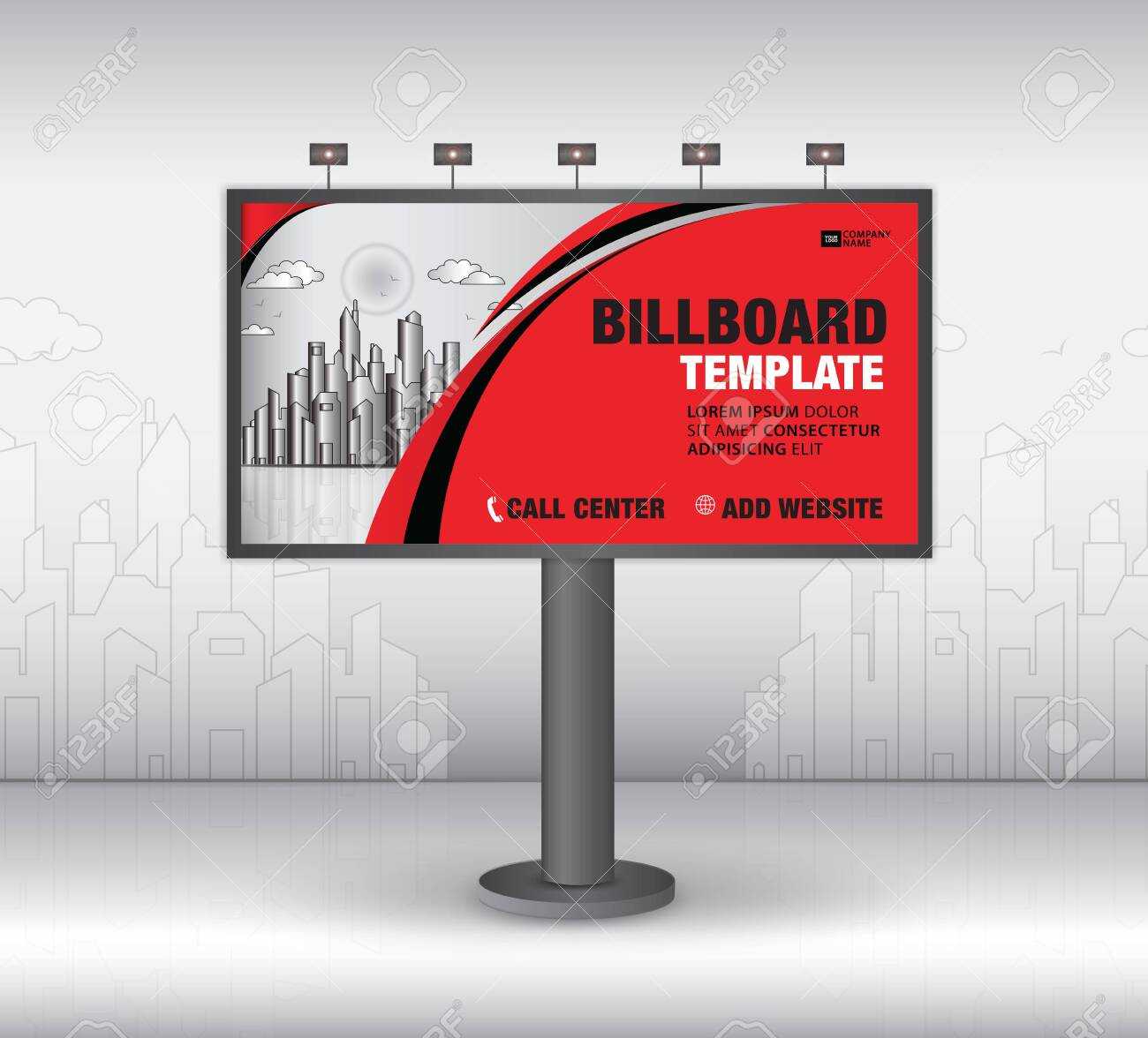 Billboard Design Vector, Banner Template, Advertisement, Realistic.. Within Outdoor Banner Template