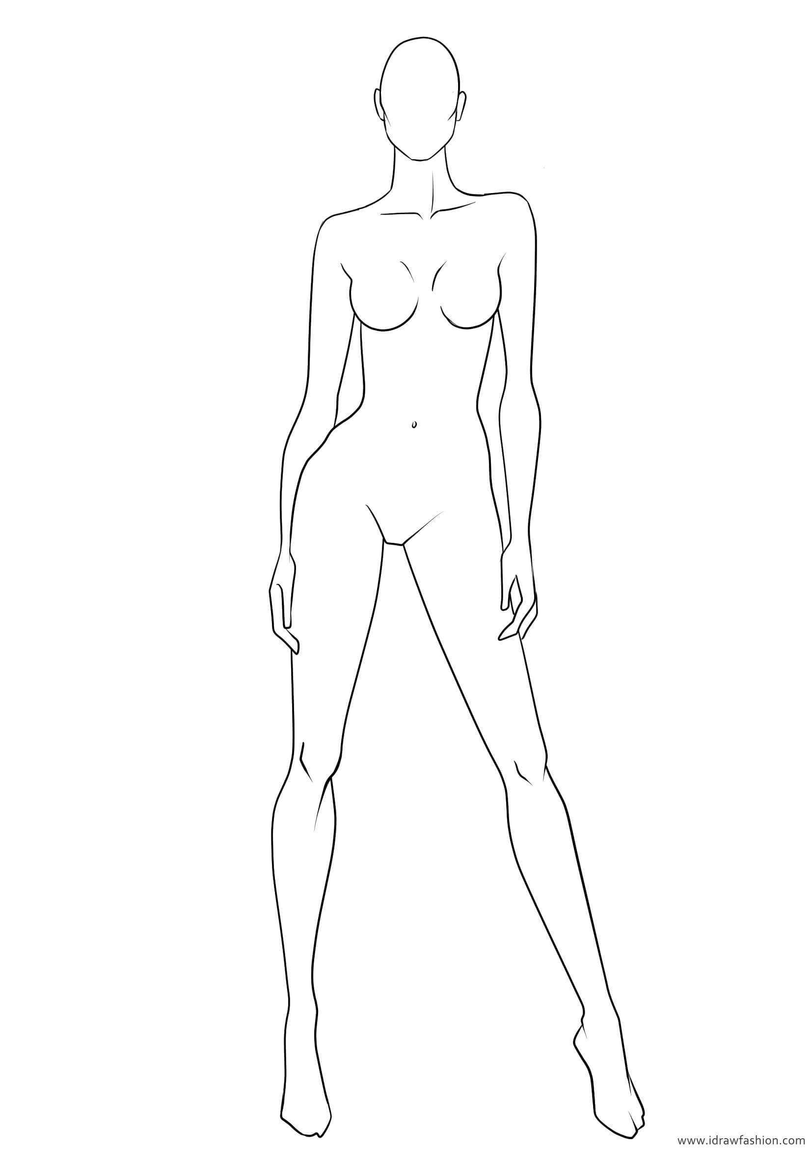 Blank Body Sketch At Paintingvalley | Explore Collection Pertaining To Blank Model Sketch Template