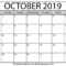 Blank Calendar For October 2019 – Mateo Pedersen – Medium For Blank Activity Calendar Template