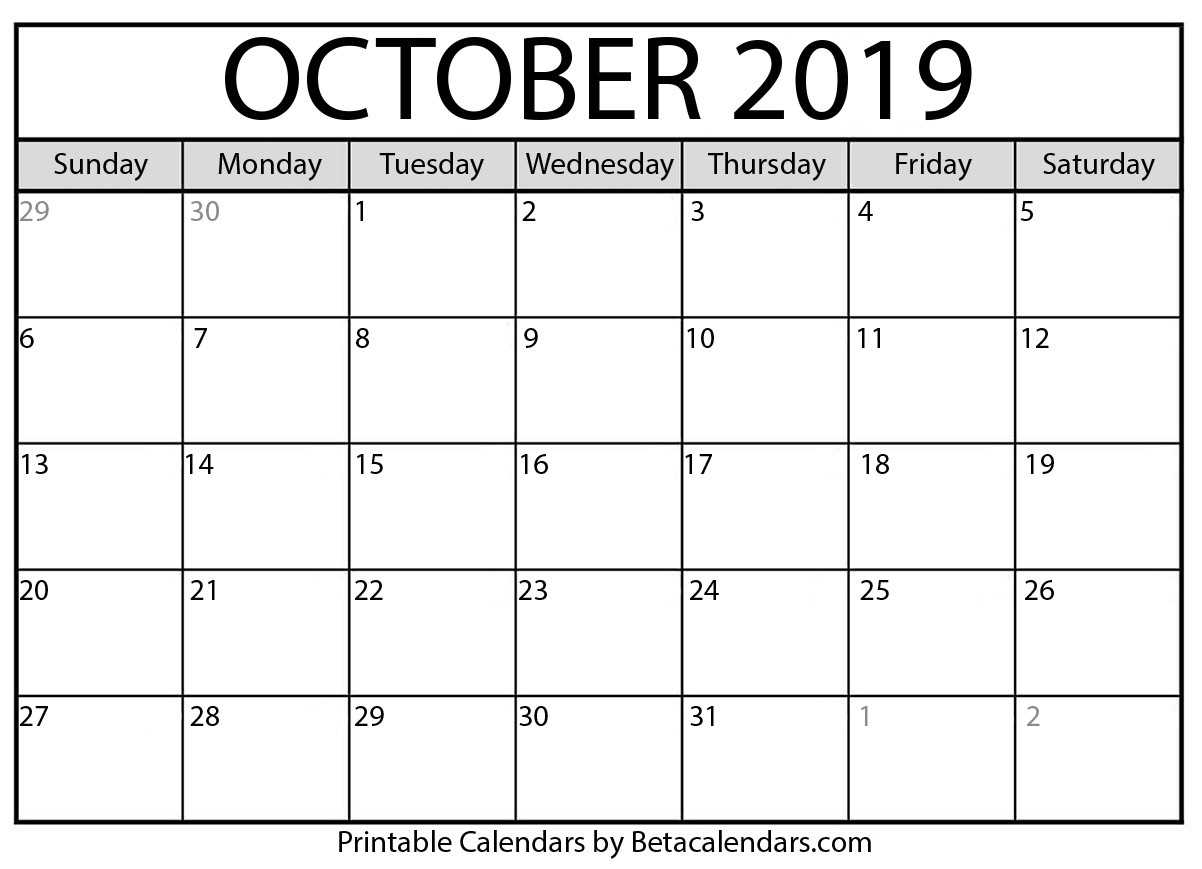 Blank Calendar For October 2019 - Mateo Pedersen - Medium for Blank Activity Calendar Template Blank Calendar For October 2019 – Mateo Pedersen – Medium For Blank Activity Calendar Template