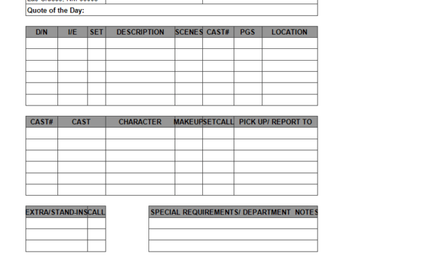Blank Call Sheet | Templates At Allbusinesstemplates pertaining to Blank Call Sheet Template