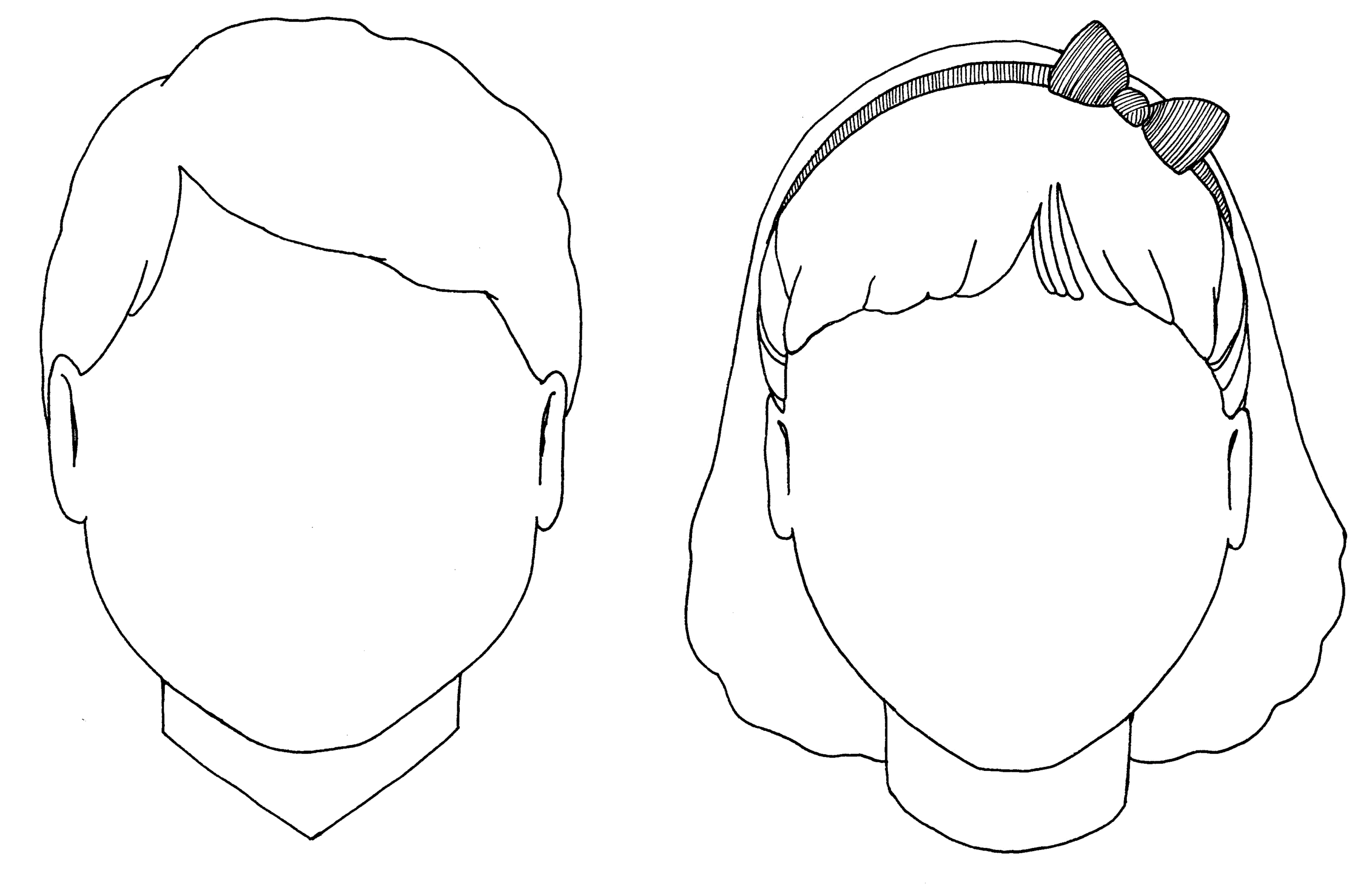 Blank Face Clipart Black And White Throughout Blank Face Template Preschool