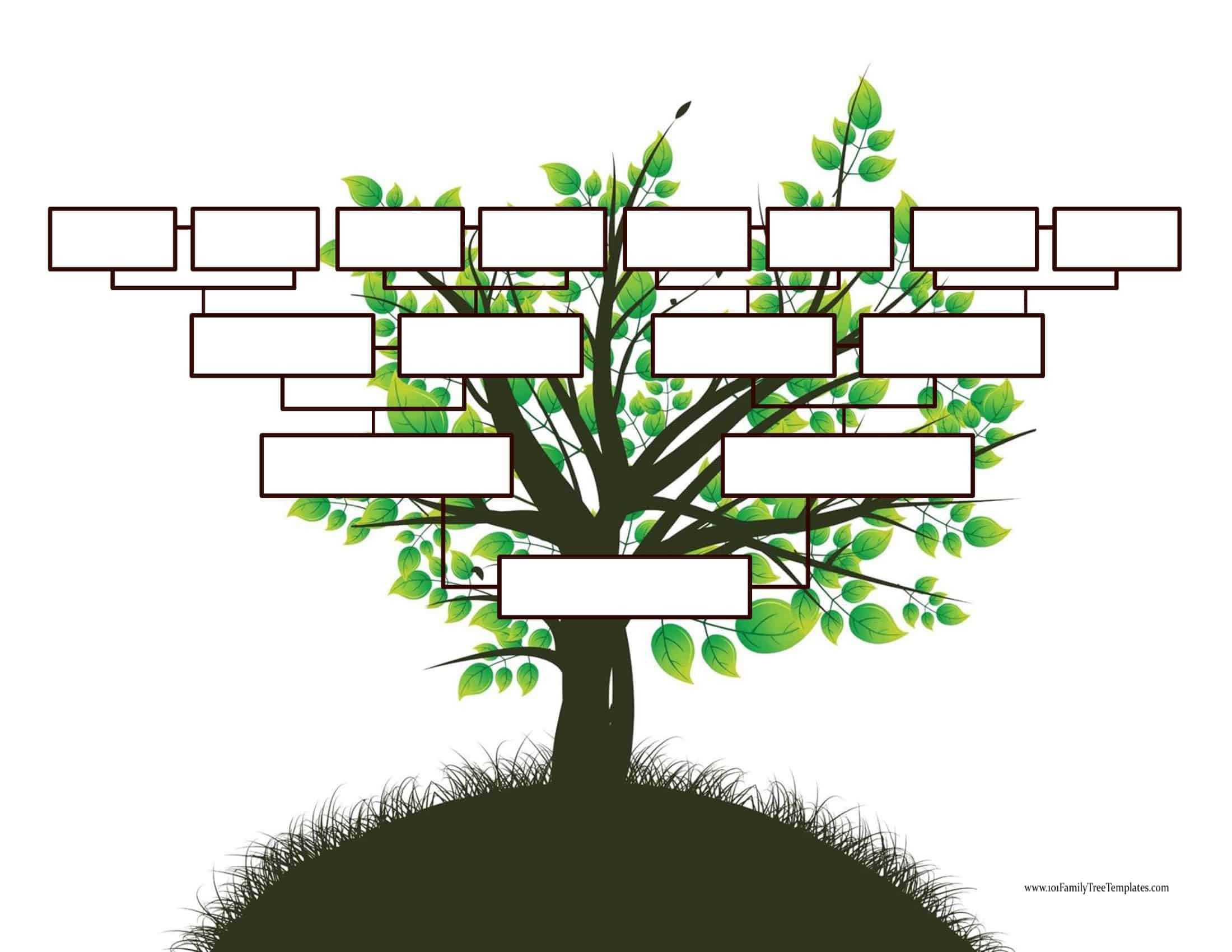 Blank Family Tree Template | Free Instant Download Inside Fill In The Blank Family Tree Template