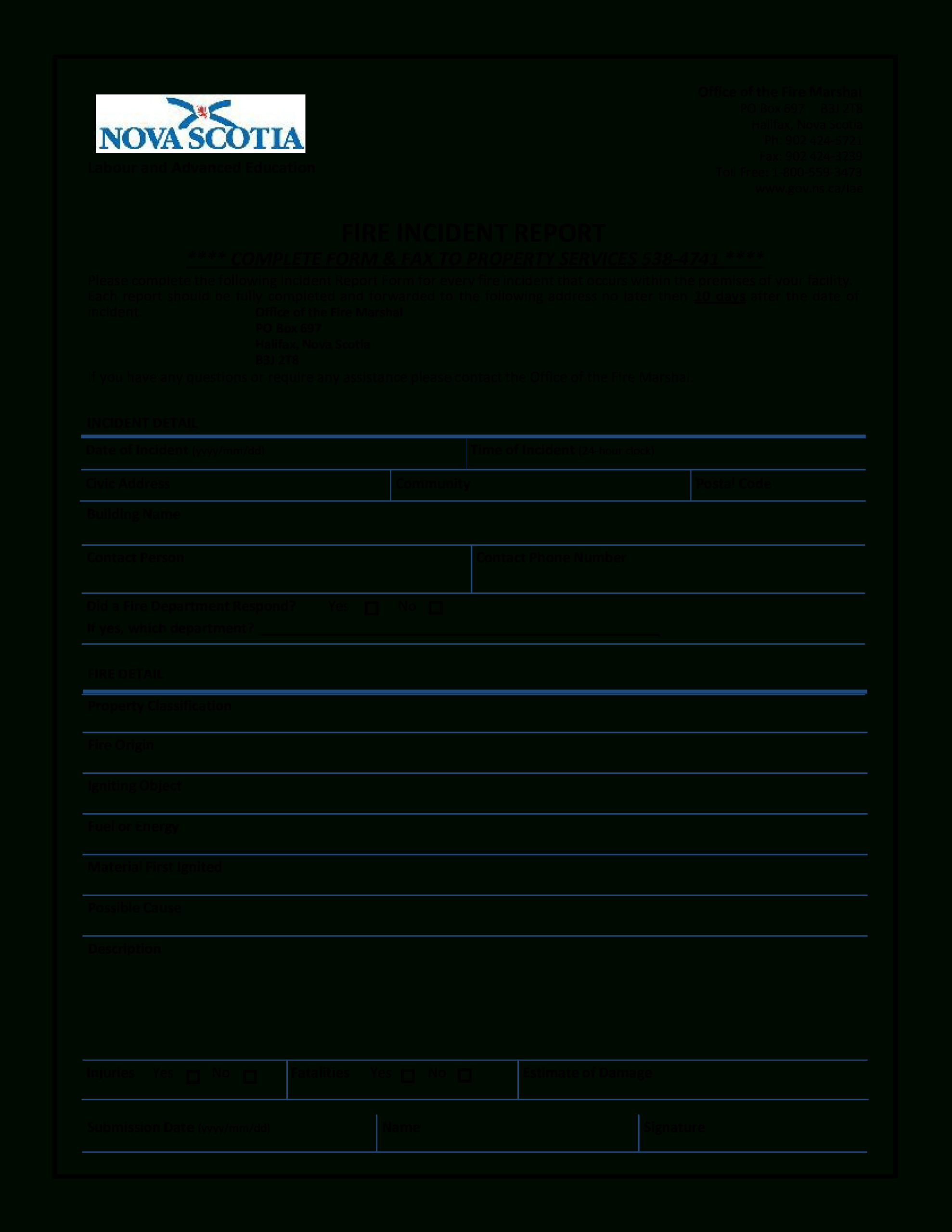 Blank Incident Report Form Template – Calep.midnightpig.co For Itil Incident Report Form Template