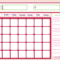 Blank Month Calendar – Pinks – Free Printable Downloads From With Blank One Month Calendar Template