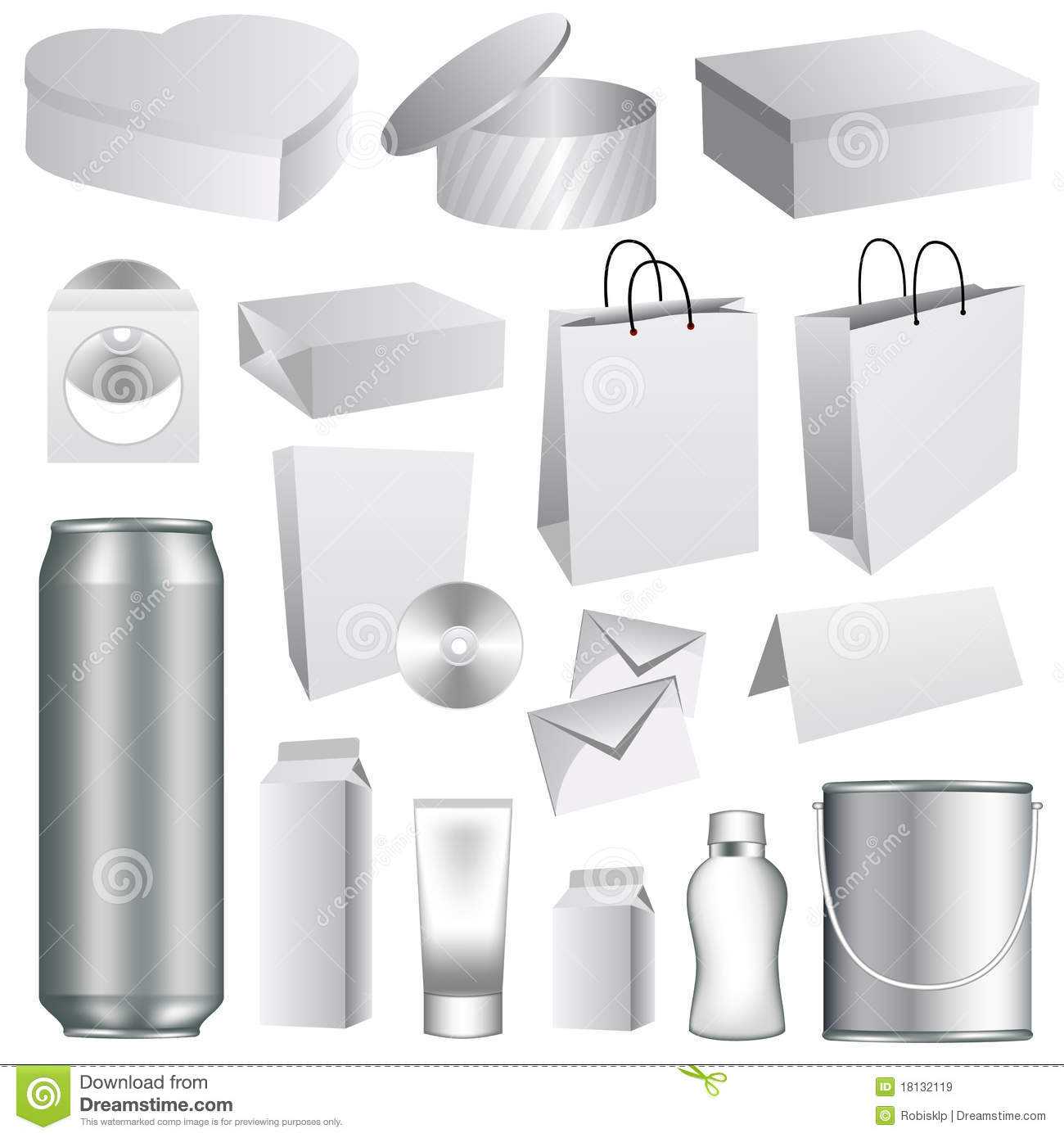 Blank Packaging Templates Stock Vector. Illustration Of With Regard To Blank Packaging Templates