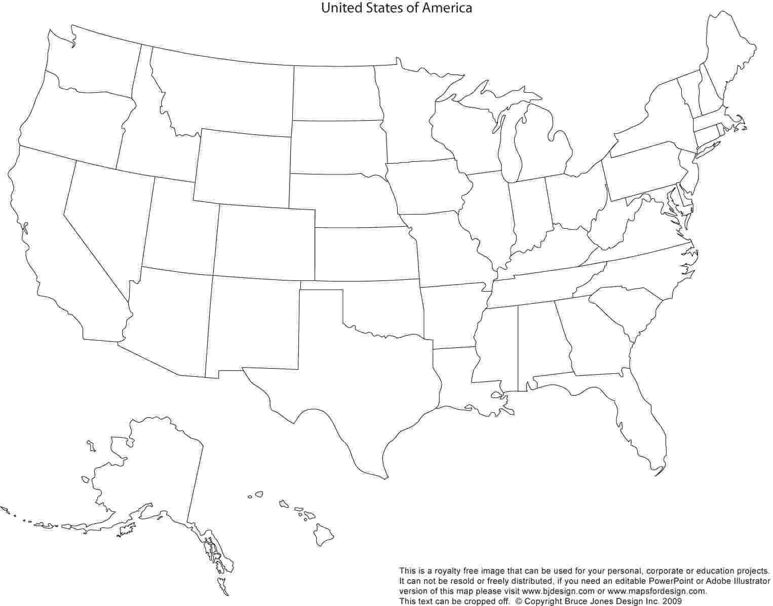 Blank Printable Map Of The United States And Canada With Regard To Blank Template Of The United States