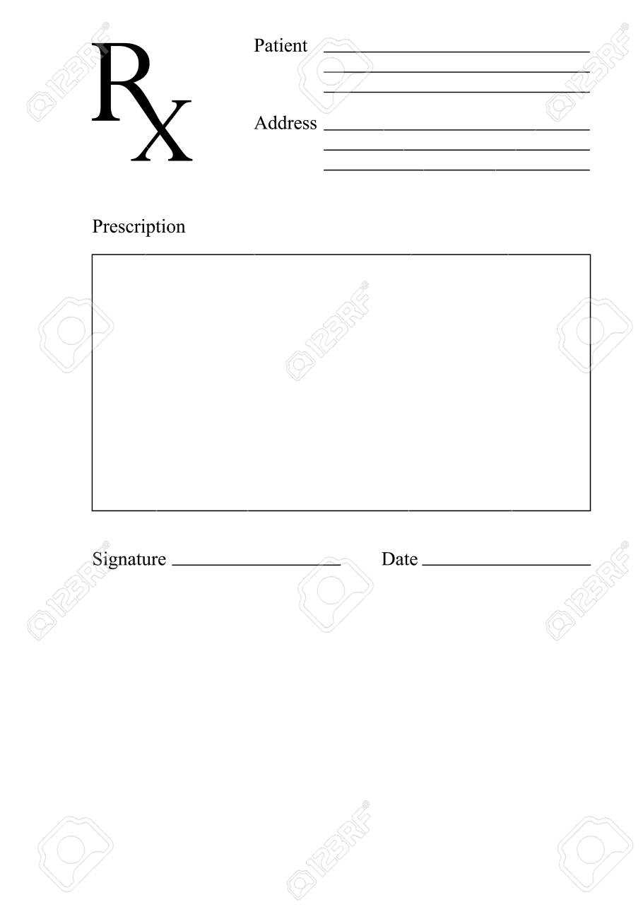 Blank Rx Prescription Form. Medical Concept. Vector Illustration intended for Blank Prescription Form Template Blank Rx Prescription Form. Medical Concept. Vector Illustration Intended For Blank Prescription Form Template