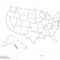 Blank Similar Usa Map On White Background. United States Of Intended For Blank Template Of The United States