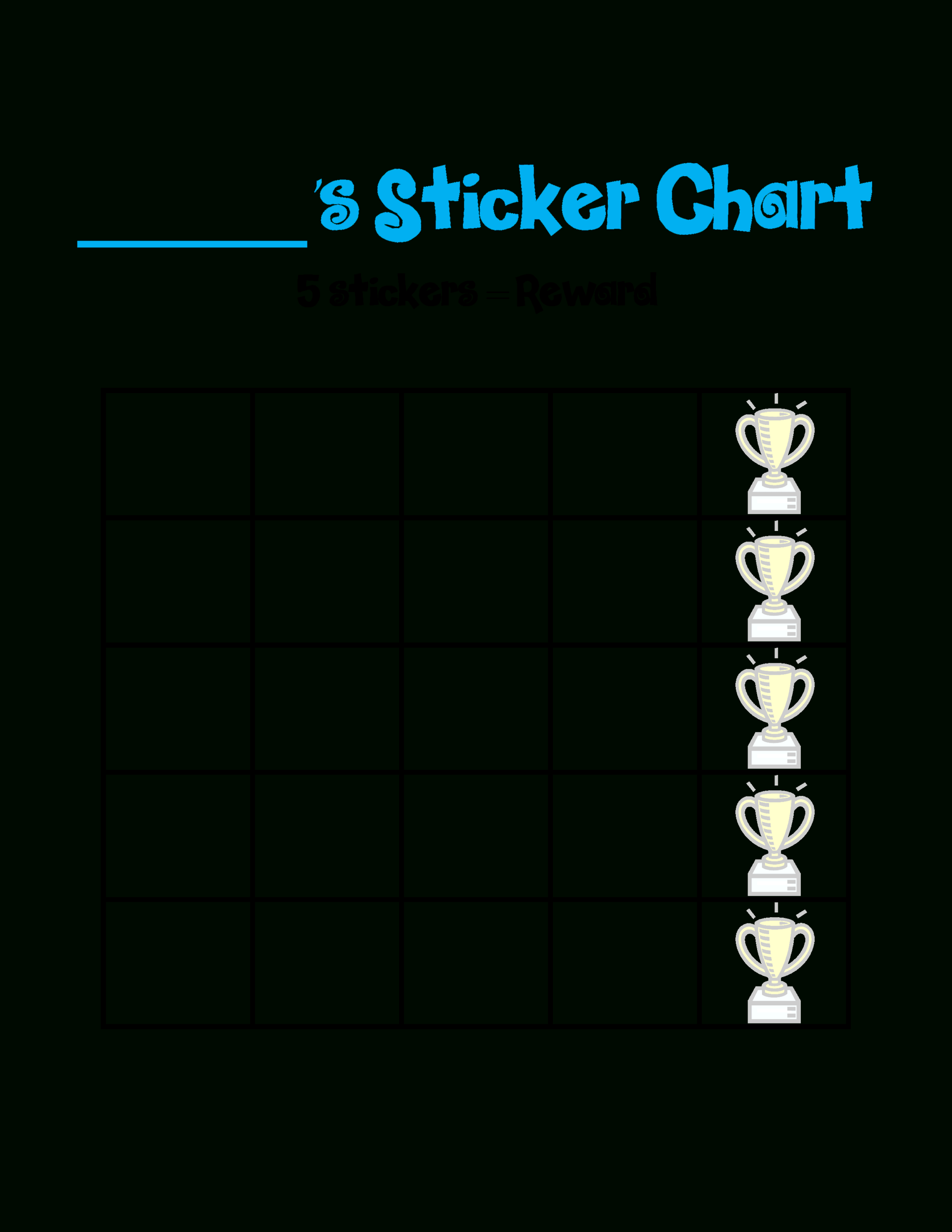 Blank Sticker Chart - Dalep.midnightpig.co Throughout Blank Reward Chart Template