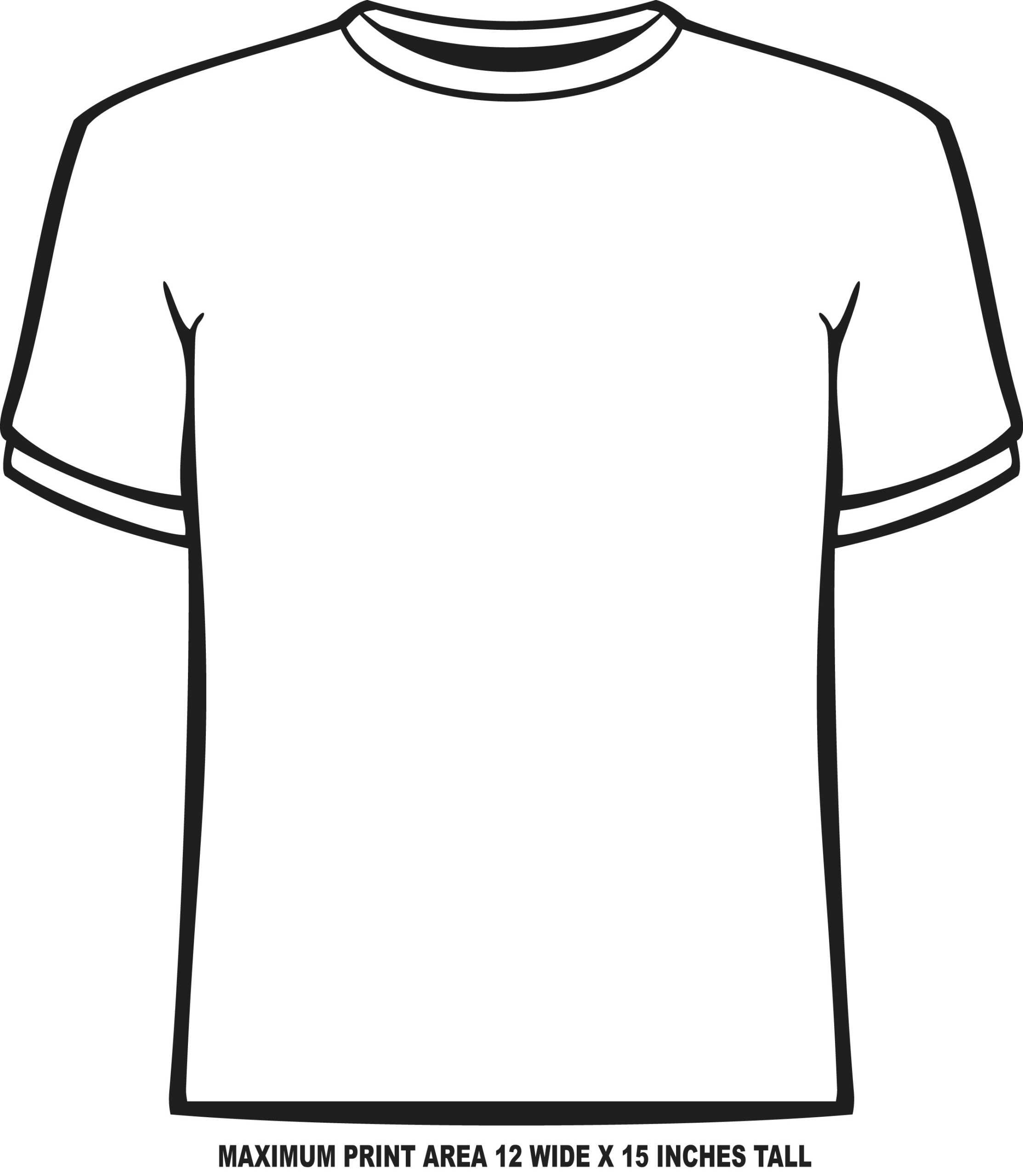 Blank Tshirt Template Pdf – Dreamworks Within Blank Tshirt Template Pdf