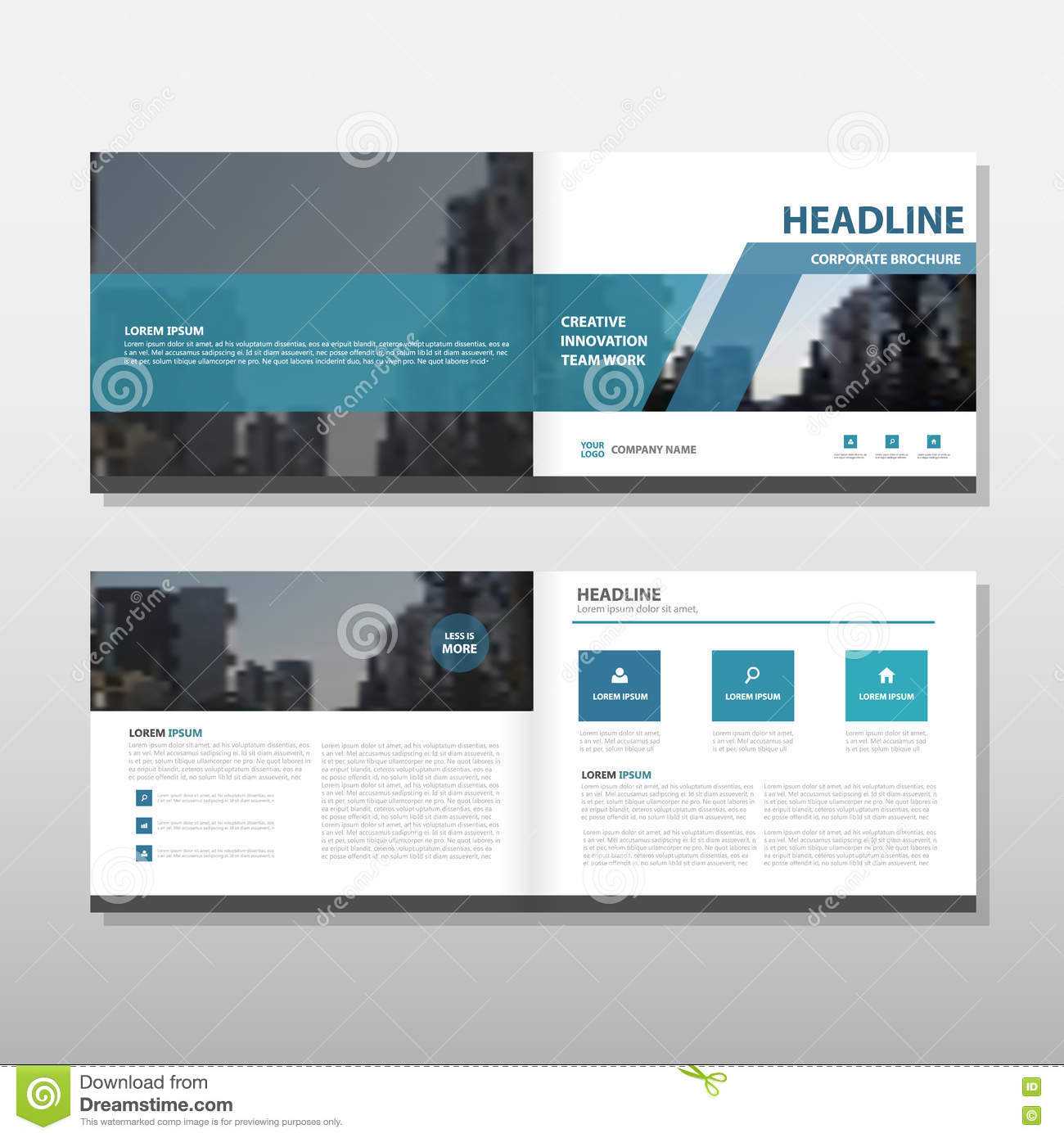 Blue Vector Brochure Leaflet Flyer Annual Report Template Pertaining To Noc Report Template