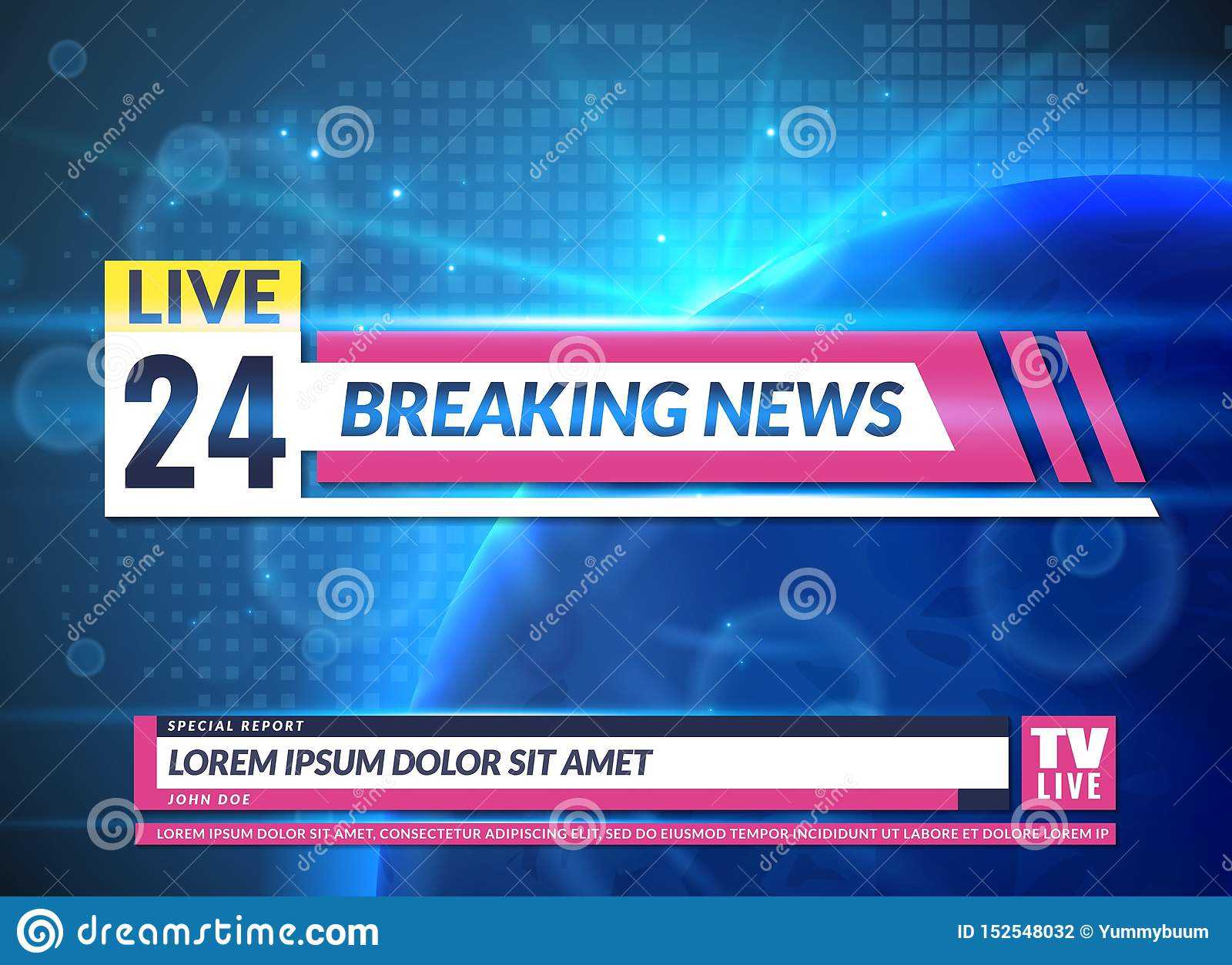 Breaking News. Tv Reporting Screen Banner Template Design With Regard To News Report Template