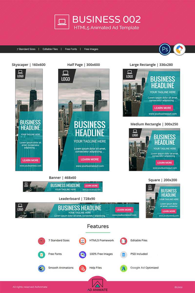 'business 002 – Html5 Ad' – Animated Banner №71312 With Animated Banner Template