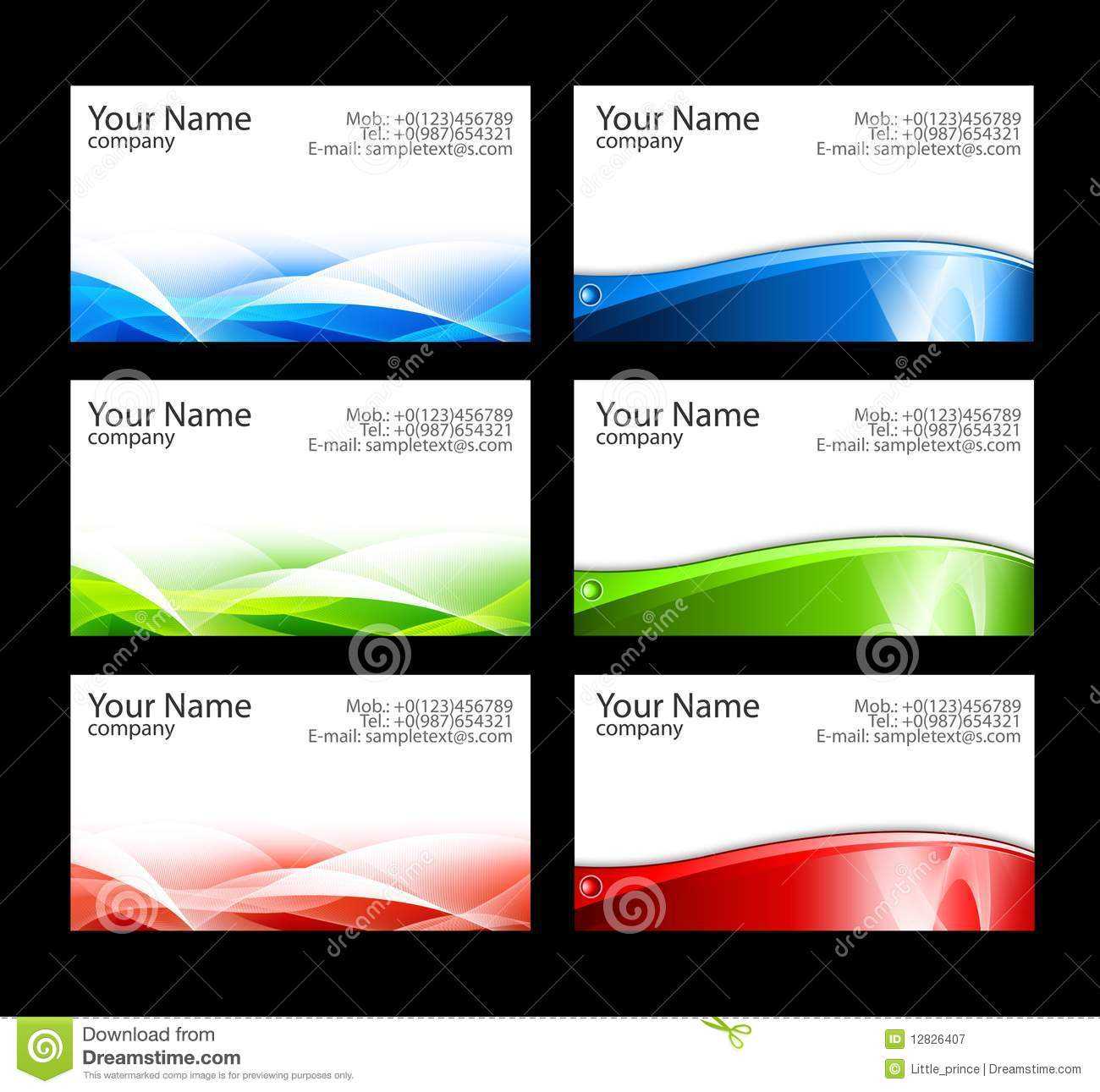 Business Cards Templates Stock Illustration. Illustration Of Intended For Free Business Cards Templates For Word