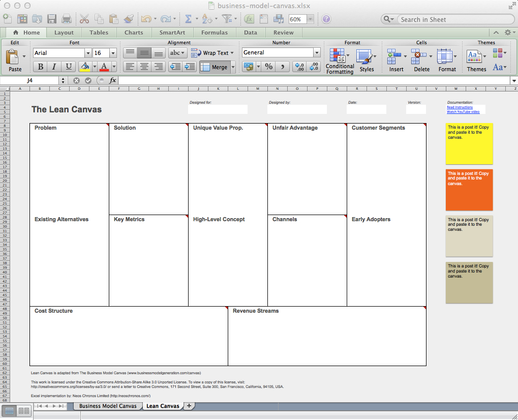 Business Model Canvas And Lean Canvas Templates. | Neos Chonos In Business Canvas Word Template