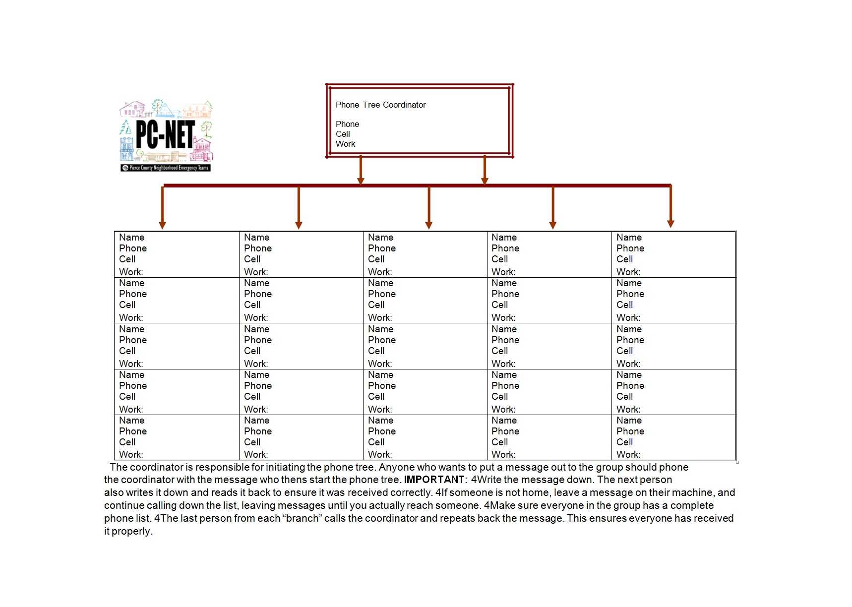 Calling Tree Template Excel – Dalep.midnightpig.co Intended For Calling Tree Template Word