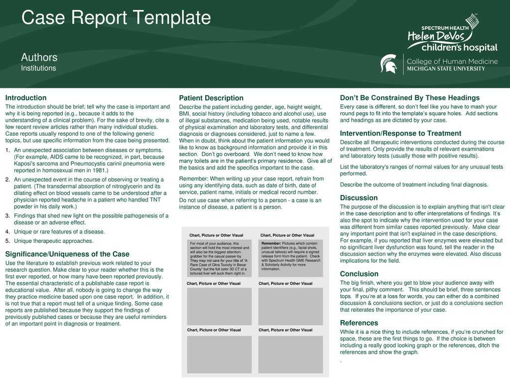 Case Report Template Authors Institutions Introduction – Ppt Throughout Intervention Report Template