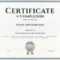 Certificate Of Completion Template For Achievement Graduation.. Inside Blank Certificate Of Achievement Template