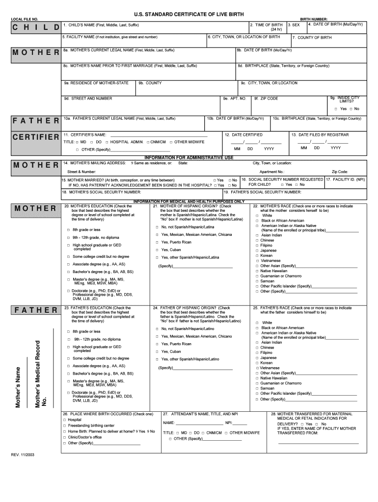 Certificate Of Live Birth Form Editable – Fill Out And Sign Printable Pdf  Template | Signnow Regarding Birth Certificate Template For Microsoft Word