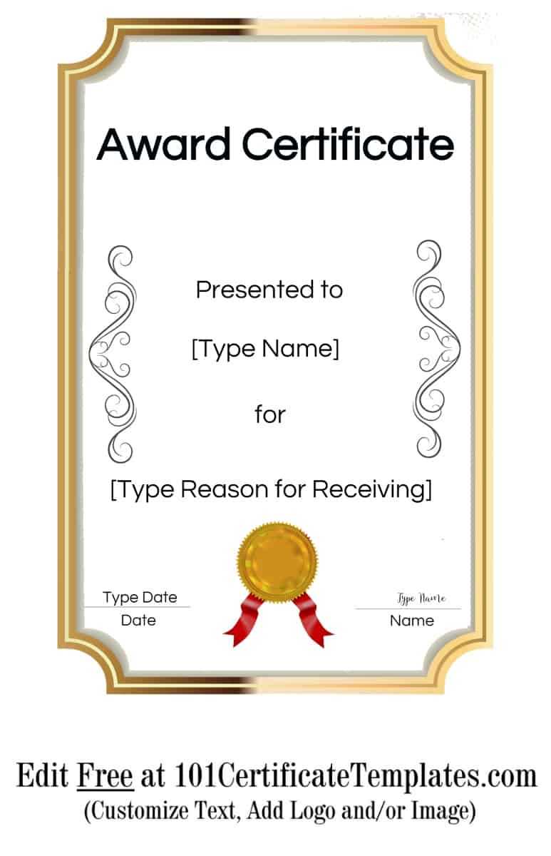 Certificate Templates Intended For Blank Certificate Of Achievement Template