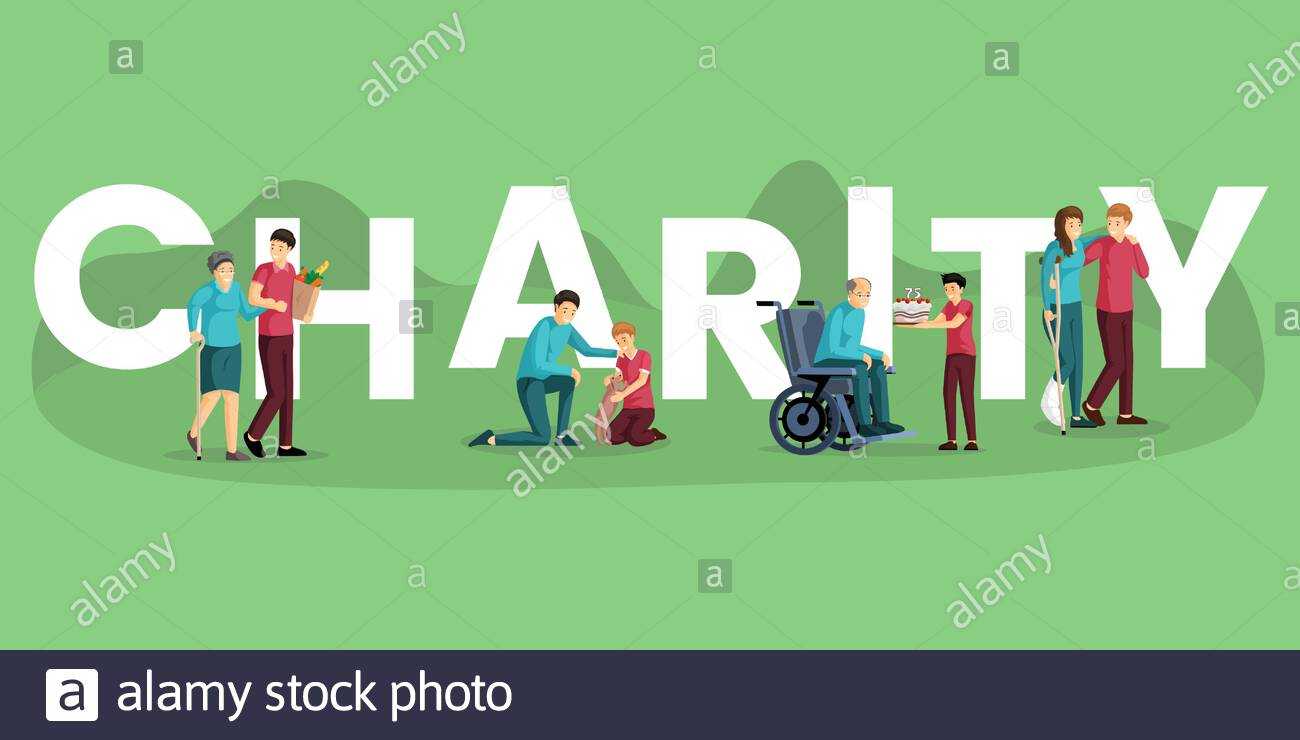 Charity Word Concept Banner Vector Template. Voluntary for Community Service Template Word Charity Word Concept Banner Vector Template. Voluntary For Community Service Template Word