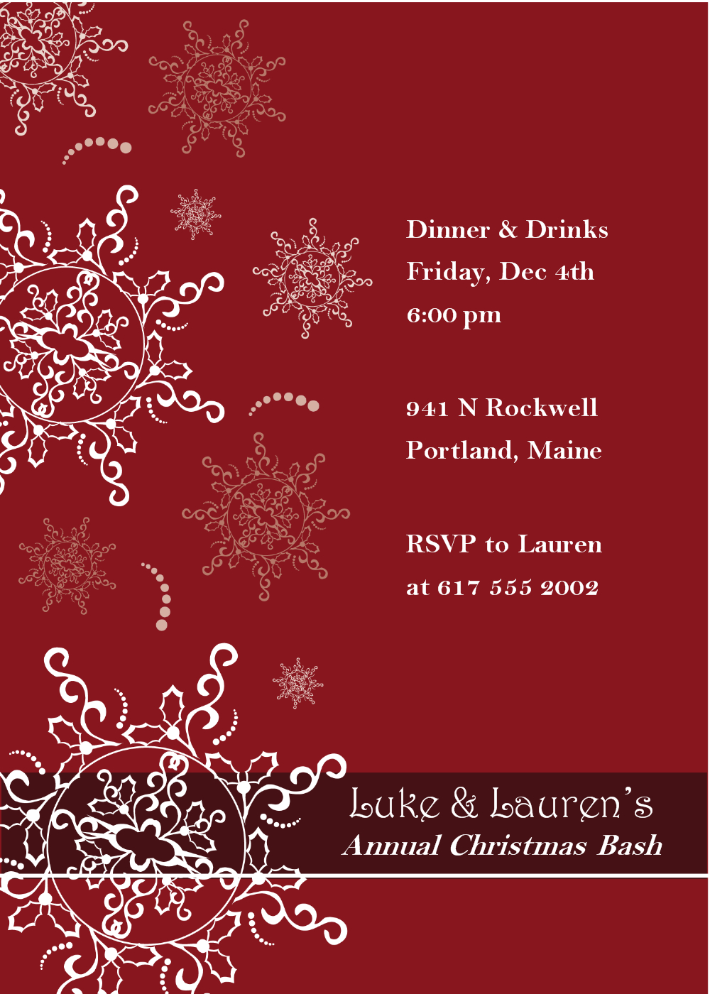 Christmas Party Invitation Templates Free Word With Regard To Free Dinner Invitation Templates For Word