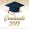 Class Of 2018 Graduation Poster With Hat And Diploma Scroll In Graduation Banner Template