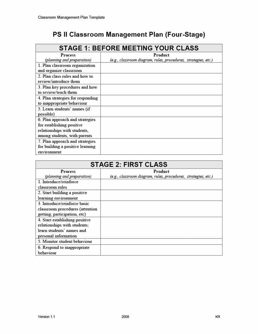 Classroom Management Plan – 38 Templates & Examples ᐅ For Behaviour Report Template