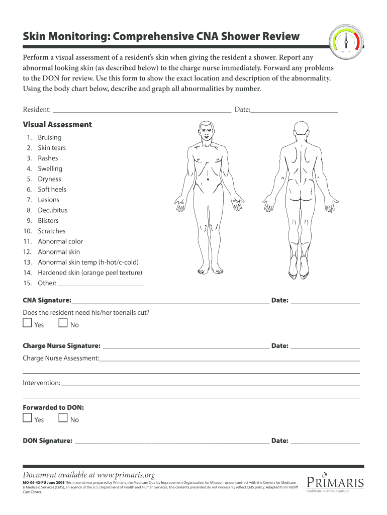 Cna Shower Sheets – Fill Out And Sign Printable Pdf Template | Signnow With Regard To Charge Nurse Report Sheet Template