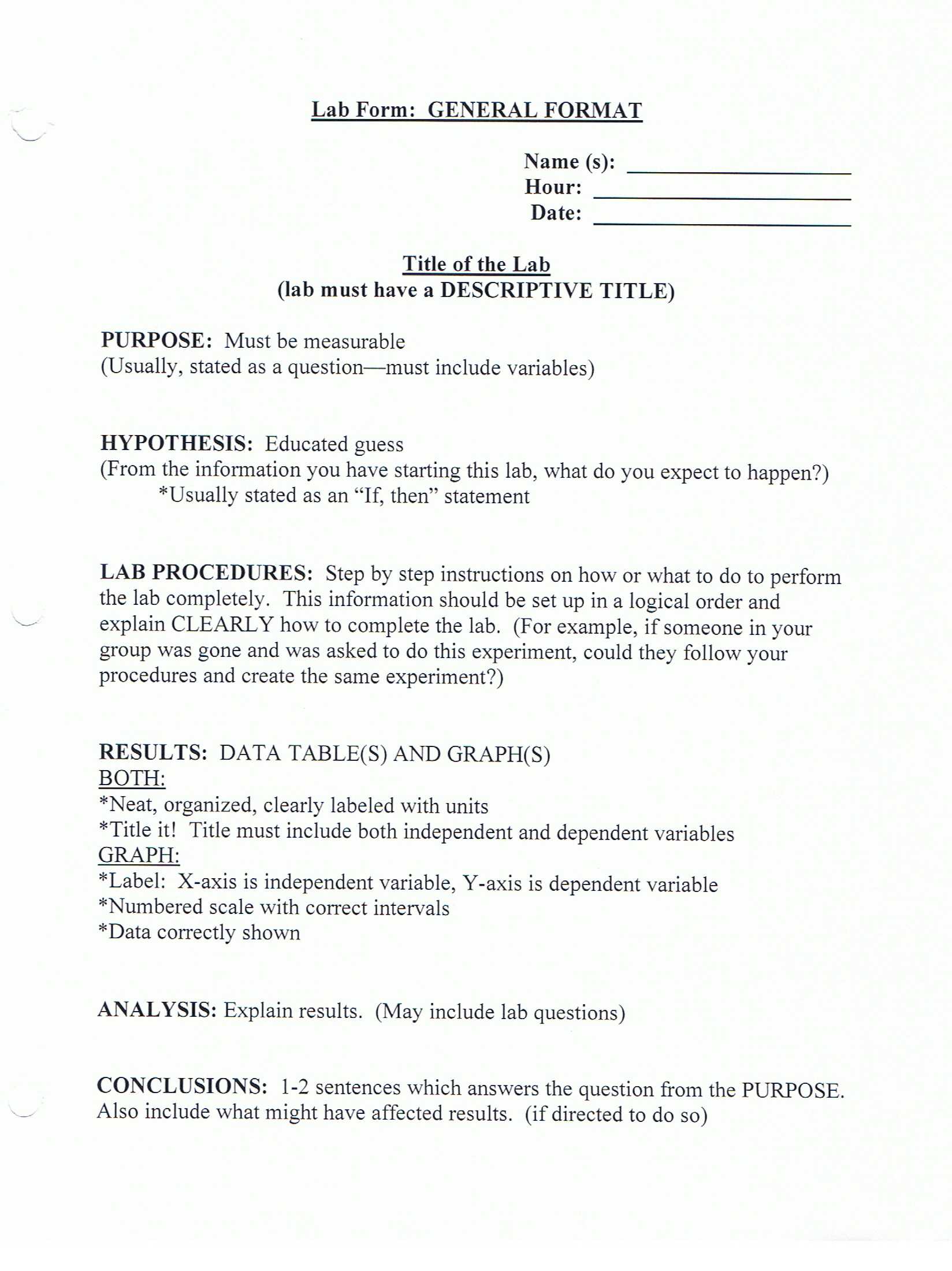 College Lab Reports Examples Here Are Two Examples Of A Inside Biology Lab Report Template
