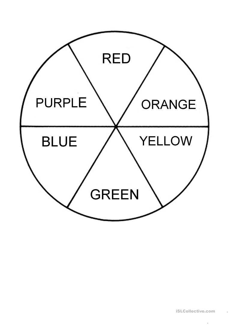Colour Wheel – English Esl Worksheets For Distance Learning Within Blank Color Wheel Template
