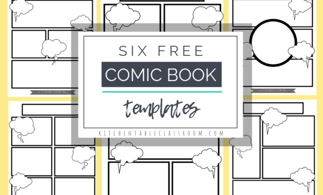Comic Book Templates - Free Printable Pages - The Kitchen throughout Printable Blank Comic Strip Template For Kids