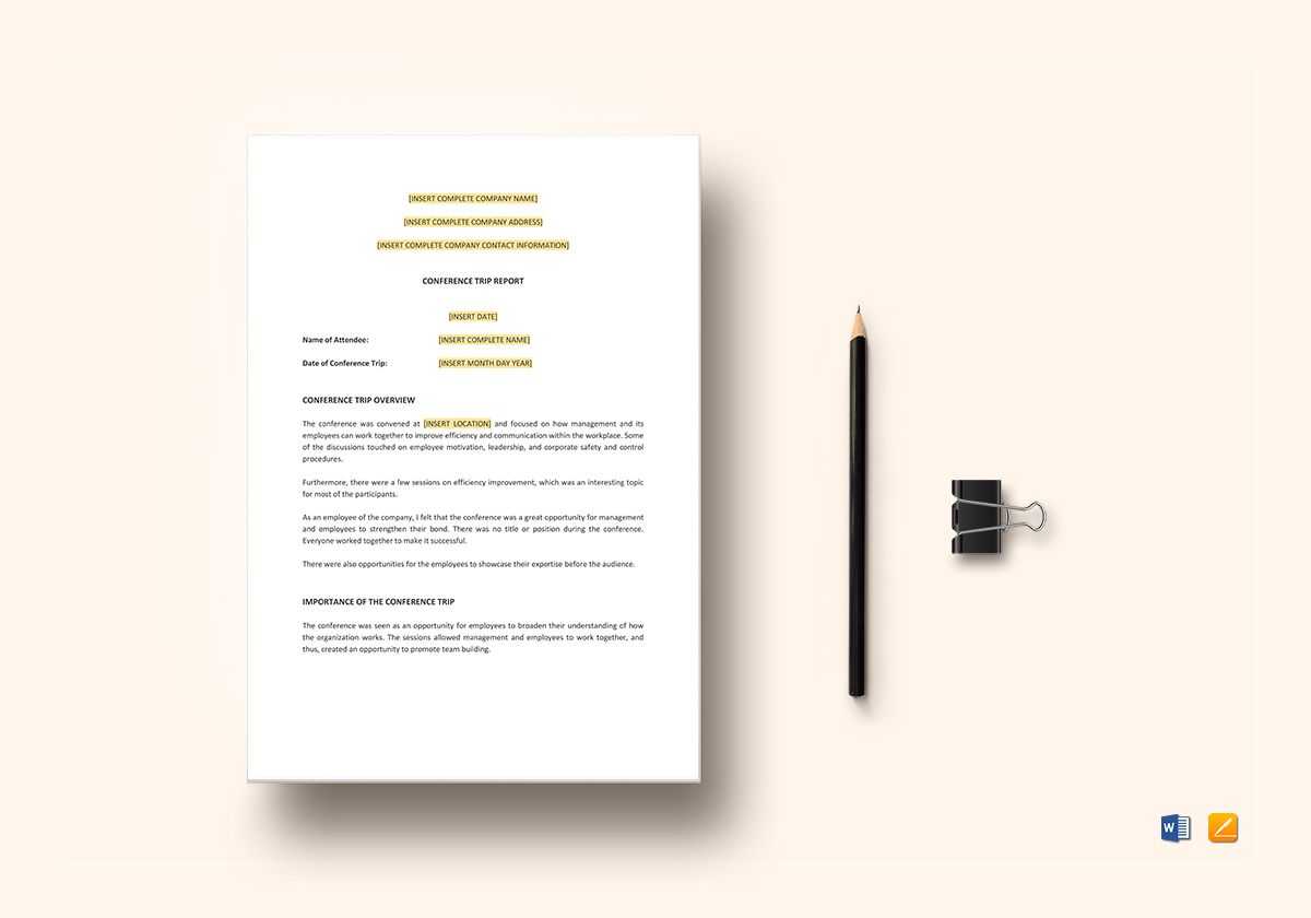 Conference Trip Report Template with regard to Conference Report Template Conference Trip Report Template With Regard To Conference Report Template