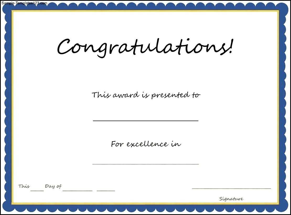 Congratulation Certificates Templates - Calep.midnightpig.co For Congratulations Certificate Word Template
