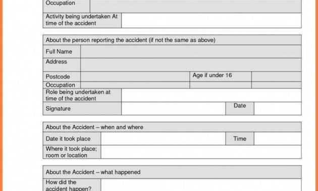 Construction Accident Report Form Sample Work Report Dental with regard to Construction Accident Report Template
