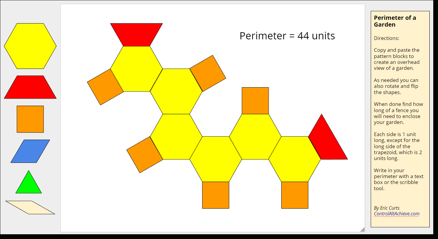 Control Alt Achieve: Pattern Block Templates And Activities In Blank Pattern Block Templates