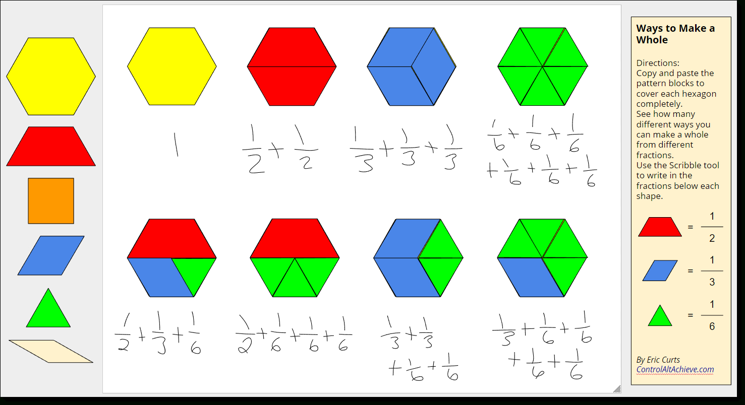 Control Alt Achieve: Pattern Block Templates And Activities Pertaining To Blank Pattern Block Templates