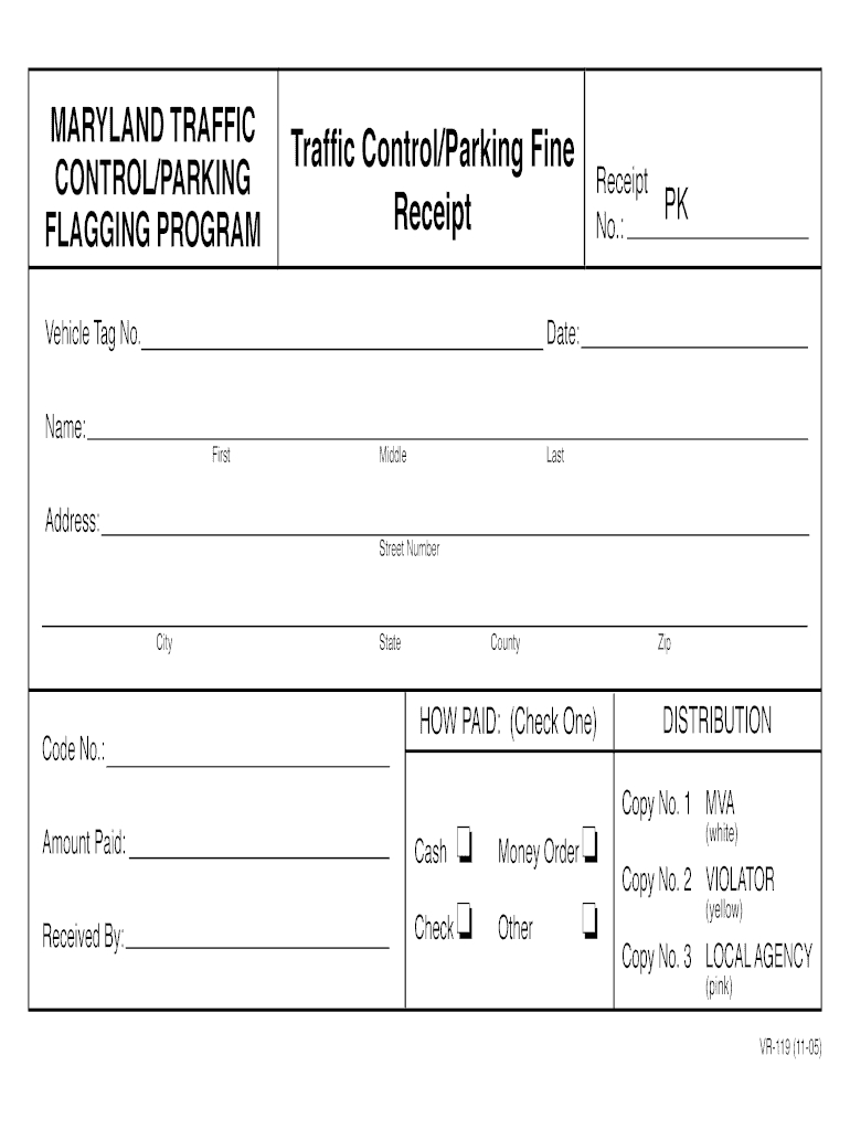 Court Payment Receipt Template – Fill Online, Printable Regarding Blank Parking Ticket Template
