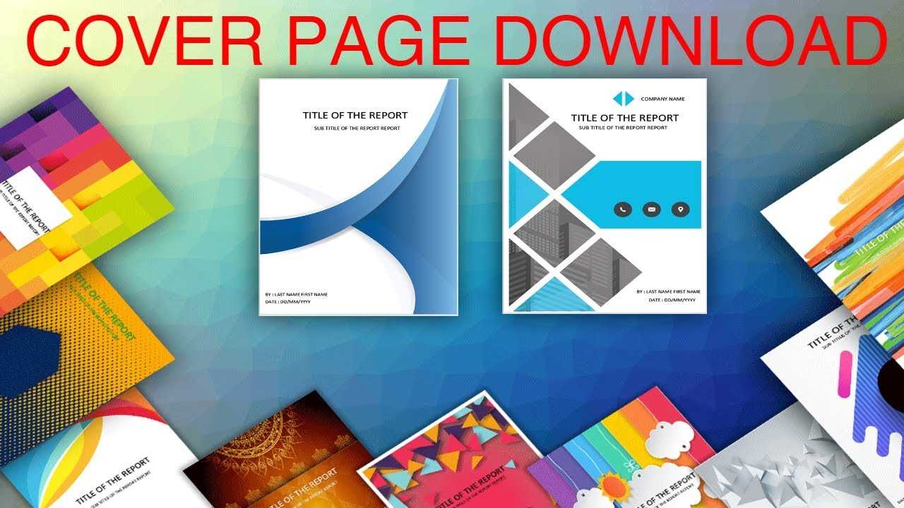 Cover Page In Word Template – Download Editable, Ready To Use (.docx) –  Page De Couverture Word Within Word Title Page Templates
