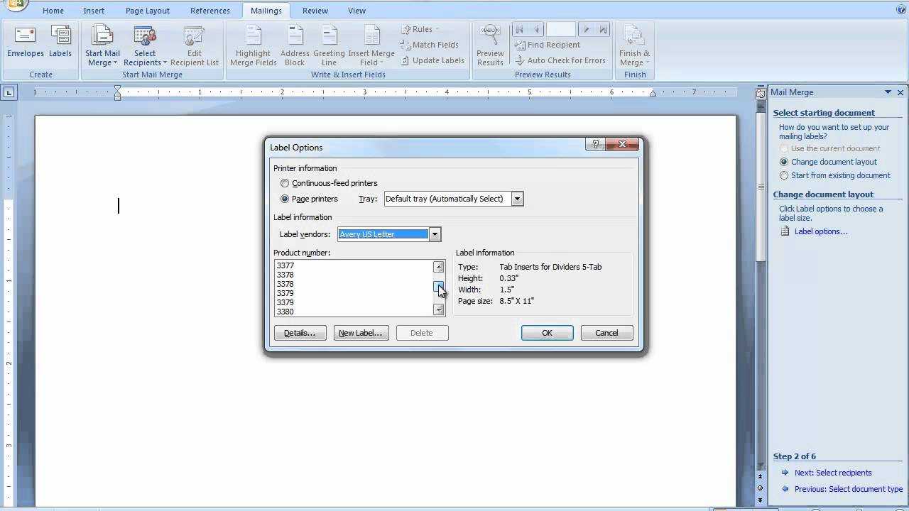 Create Labels Using Mail Merge In Word 2007 Or Word 2010 Within How To Create A Mail Merge Template In Word 2010