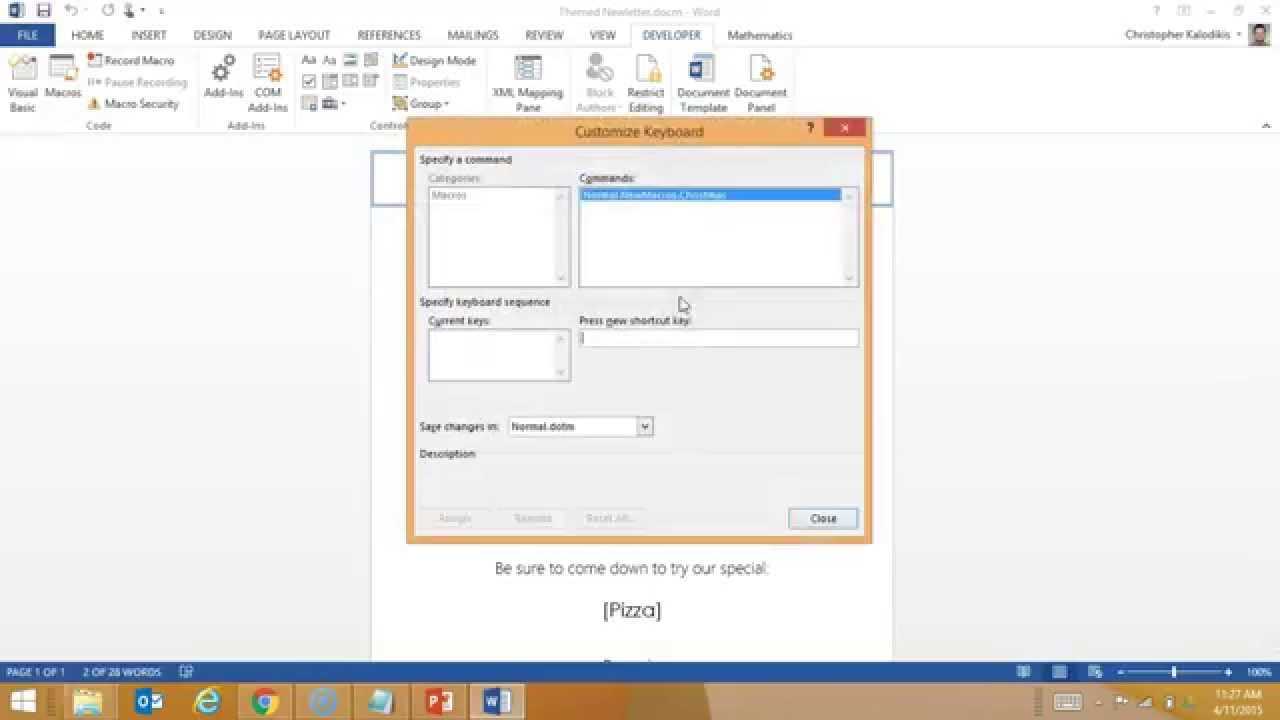 Creating A Macro Enabled Template In Word With Regard To How To Insert Template In Word