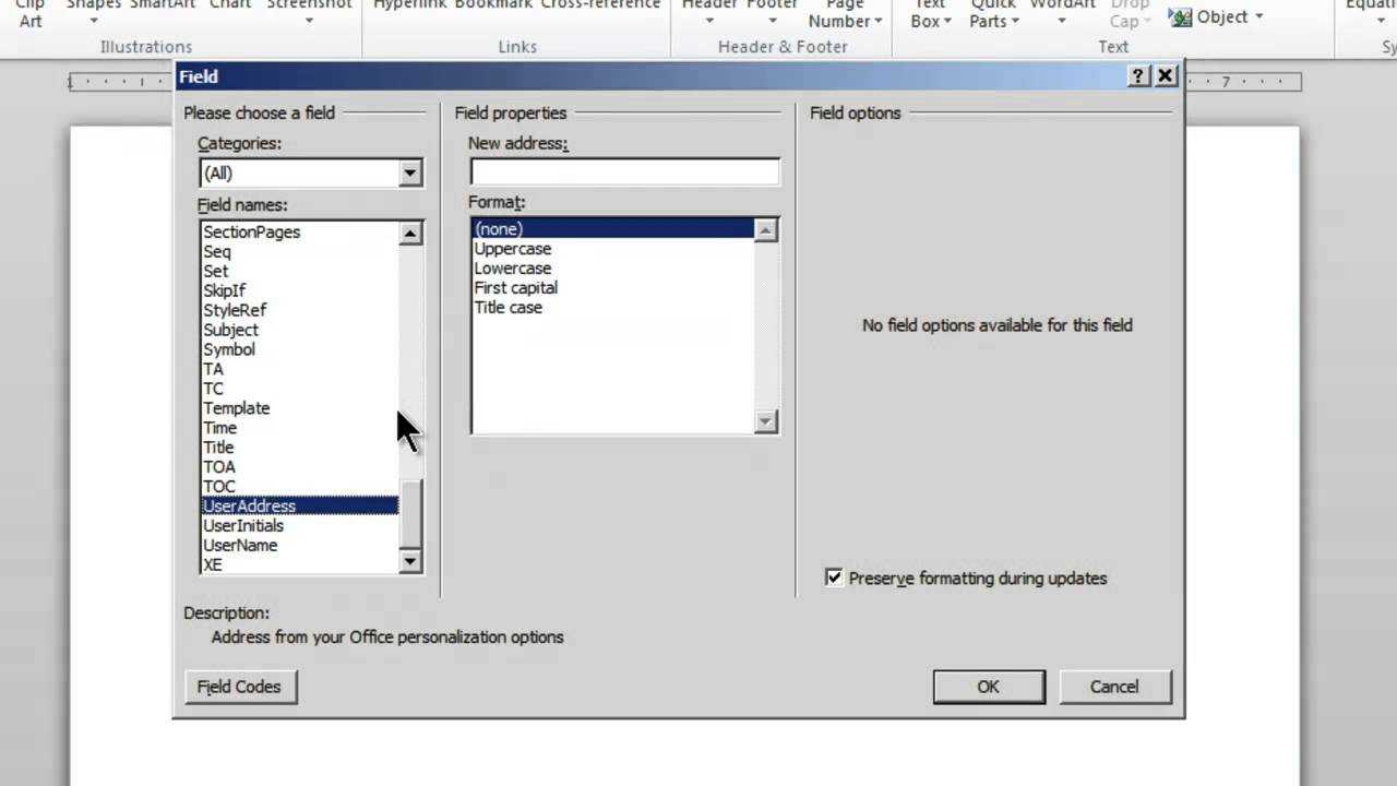 Creating An Ms Word 2010 Template That Automatically Inserts Username And  Address For Word 2010 Template Location